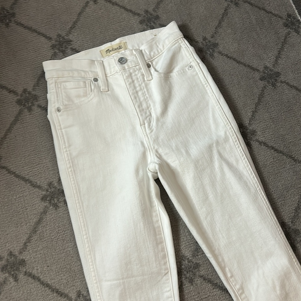 Madewell White 10” High Rise Skinny Jean